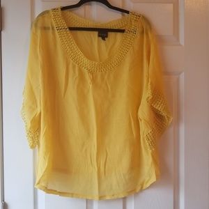 Yellow gauze style top